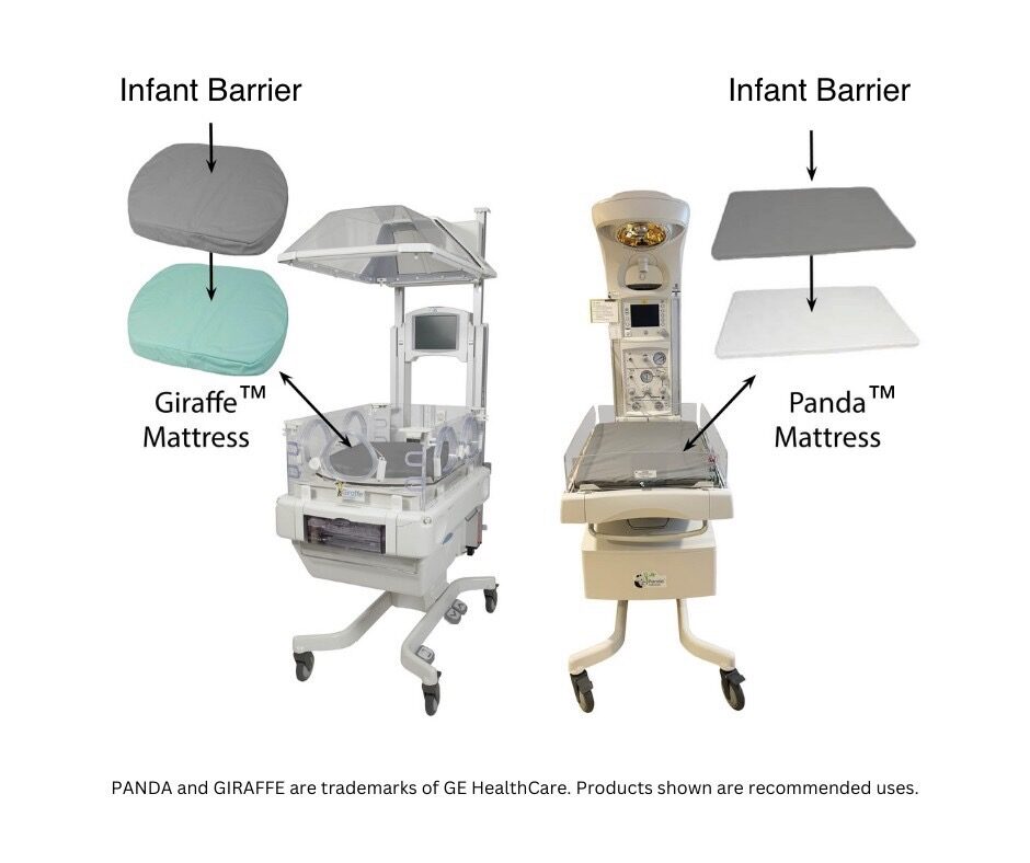 Examples of neonatal incubators warmers bassinets and cribs