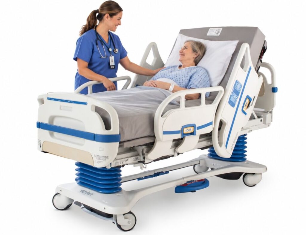patient with a nurse on Stryker 2/3